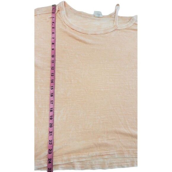 Free People Burnout Cold Shoulder Top Women's Pale Pink Distressed Faded NEW - Picture 5 of 12